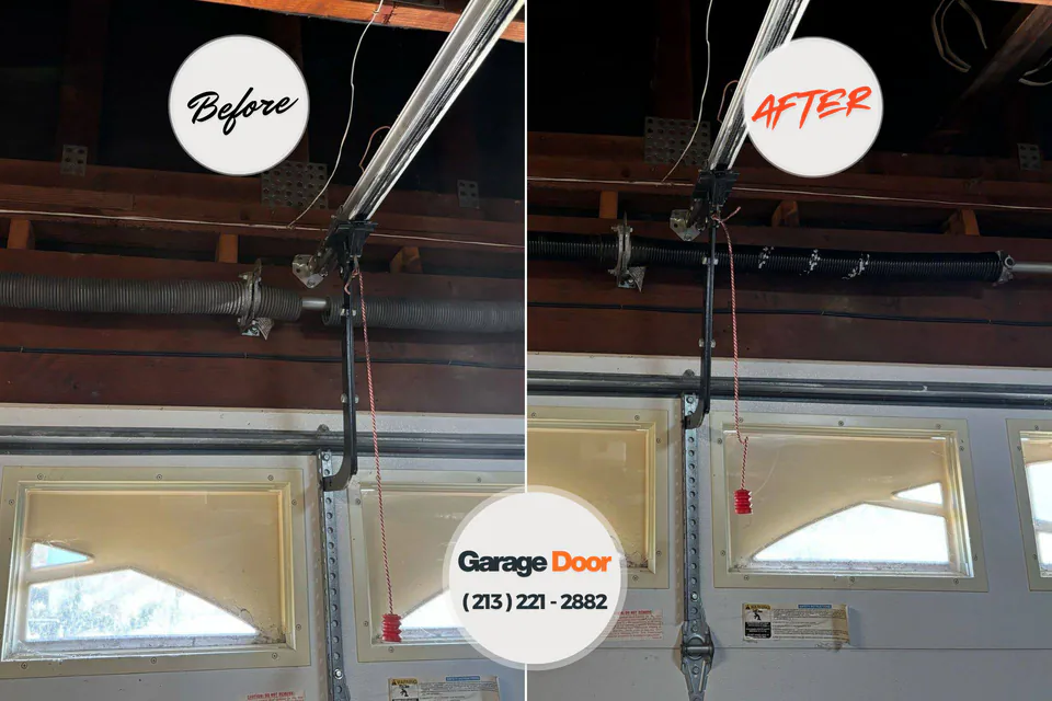 Before and after: garage door repair Scioto County
